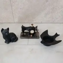 ミニチュアミシンと置物セット