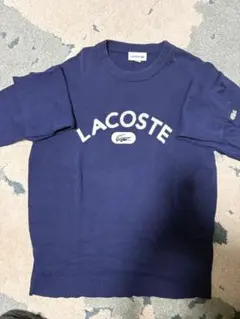 LACOSTE ラコステ ロゴ クルーネック ニット ネイビー