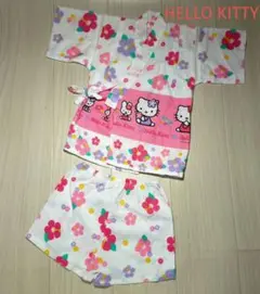 HELLO KITTY ハローキティ　甚平　100 キティちゃん　お花