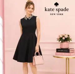 Kate spade★　ワンピース　ノースリーブ　襟付き　レオパード柄　ドレスのサムネイル