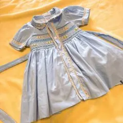 babooni 水色刺繍ワンピース 12M