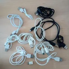 USBケーブルセット ホワイト ブラック