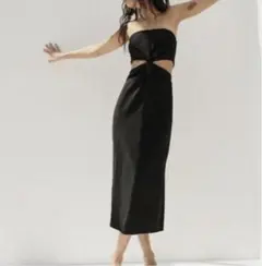 ZARA ブラックノースリーブマキシドレス