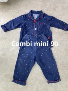 コンビミニ　前開きドットネルパジャマ　90