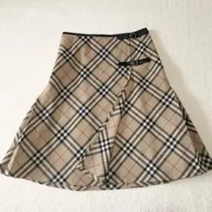 バーバリー　ブルーレーベル 巻き　スカート　ラップ　ベルト　ノバチェック y2k