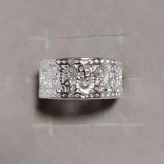 シルバー925Silver透かし彫り デザインリング 約16号 Z - メルカリ