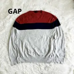 GAP ギャップ　Vネックニットセーター 赤　ネイビー　グレー　コットン100のサムネイル