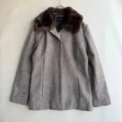 美品　コサデベール　レディース　ツイード　ジャケット　襟ファー　M