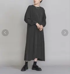 BEAUTY&YOUTH クルーネック＆Vネックロングスリーブ ワンピース