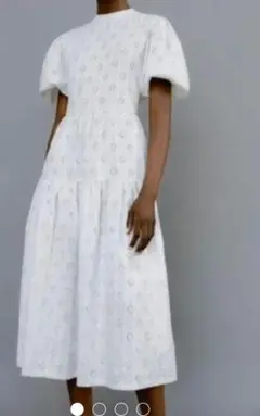 ZARA　 刺繍ワンピース　背中あき　Sサイズ