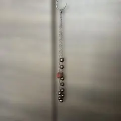 ブラウンパールロングチェーンネックレス