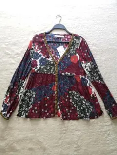 新品【ZARA】Sサイズ*花柄*長袖チュニックのサムネイル