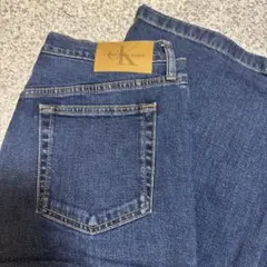 Calvin Klein Jeans ダークブルー ワイドレッグデニム