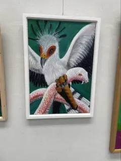 ヘビクイワシ 油絵 原画 ヘビクイワシ 油絵 原画 - メルカリ