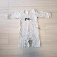 【POLO】 ライトグレー ロンパース 60〜70cm