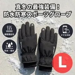【09】防水防寒スポーツグローブ スマホ対応 裏起毛 スキー バイク 自転車
