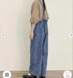 希少 FRAPBOIS サルエル デニムサロペット 天使柄 FRAPBOIS フラボア デニム 天使 サルエル サロペット - メルカリ