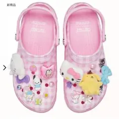 クロックス　ハローキティ　フレンズ　ピンク　サンダル　厚底　レース　ロリータ　姫 クロックス ハローキティ フレンズ ピンク サンダル 厚底 レース