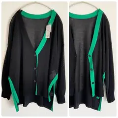 ONEARTH バイカラーカーディガン