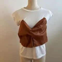 RETRO GIRL レイヤードデザイン 半袖Tシャツ