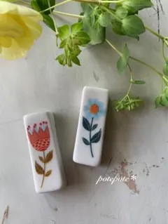 北欧♡ミモザな箸置き5つセット♡はしおき♡お花♡フラワー
