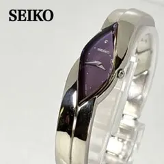 【新品電池 稼働】SEIKO ブレスウォッチ パープル レディース 腕時計.