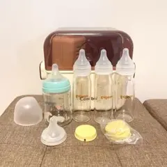 ガラス哺乳瓶4本、除菌じょ〜ずセット