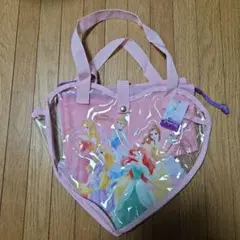 (新品)ディズニープリンセス ハート型プールバッグ