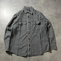 ヴィンテージ マルチポケット チェック レトロ コットン ネルシャツ