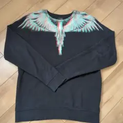 MARCELO BURLON 翼グラフィック スウェット Lサイズ 黒