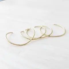 真鍮バングル(U 字、S 字、ストレート)　S 13cm　《４本セット》のサムネイル