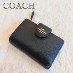 COACH ミディアム コーナー ジップ ウォレット ブラック 6390のサムネイル