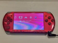 【メモリースティック付き】SONY PSP3000レッド本体【動作確認OK】