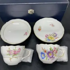 マイセン カップ＆ソーサー二つ花 デミタスC&S 6客セット Meissen 