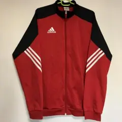 adidas 赤黒 ジッパージャケットxl