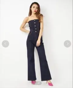 【美品】SPIRALGIRL デニムオールインワン バックレースアップのサムネイル