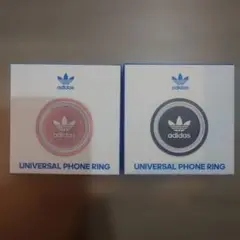 新品未使用　adidas ユニバーサルフォンリング ピンク・黒セット　計２個