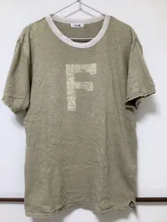 45rpm カーキ Tシャツ Fプリント