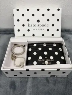 ケイト・スペード ニューヨーク　ボックス入りカードケースキーホルダーセット