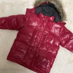 【GAP】赤ダウンコート ファー付き 140
