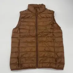 ゆ1099 UNIQLO ウルトラライトダウンベスト ブラウン S