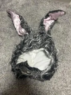 うさぎ　被り物耳グレーとピンク