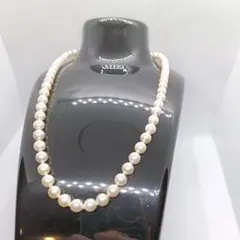 新品✨️　パール　ネックレス　6-7mm 42cm SILVER刻印
