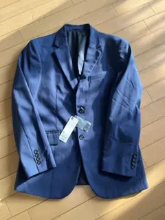 GU テーラードジャケットCL ネイビー　チェック柄　M