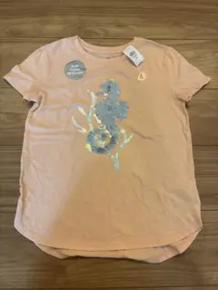 新品 タグ付き GAP フリップスパンコール Tシャツ ピンク L