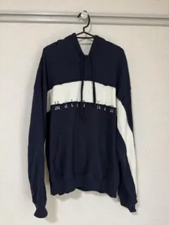 【美品】Matin Kim フード付きパーカー L ネイビー