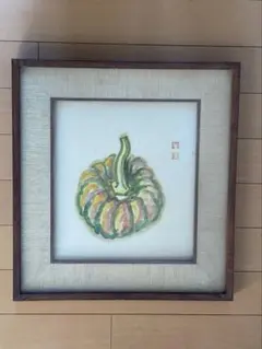新品・未使用品】かぼちゃ 絵画 F6 2000年 ドット オブジェ パンプキン
