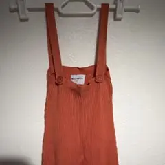 WOLF & RITA 키즈 리브 니트 오버올 오렌지 4
