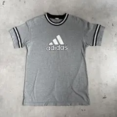 adidas リンガーTシャツ グレー