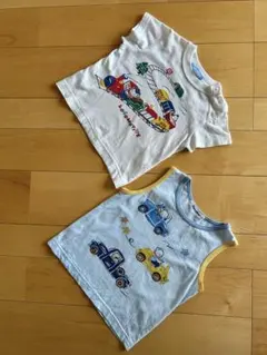 ファミリア　半袖シャツとタンクトップ2枚セット　80と90cm